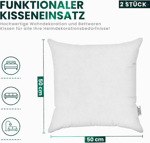 Goliez Kissenfüllung 2er Set – Atmungsaktiver Schaumstoff, waschbar