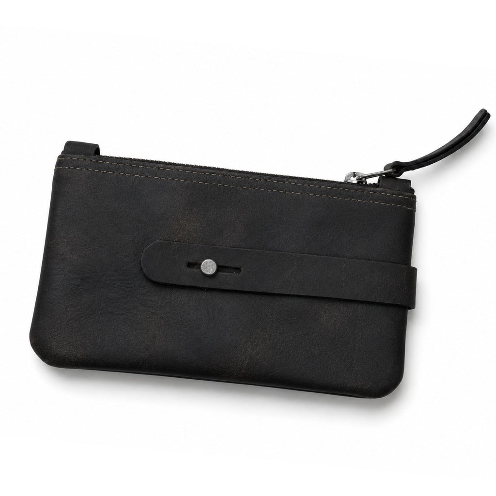Goliez® Pencil Case Made of Real Leather – Handcrafted, Mocha Brown