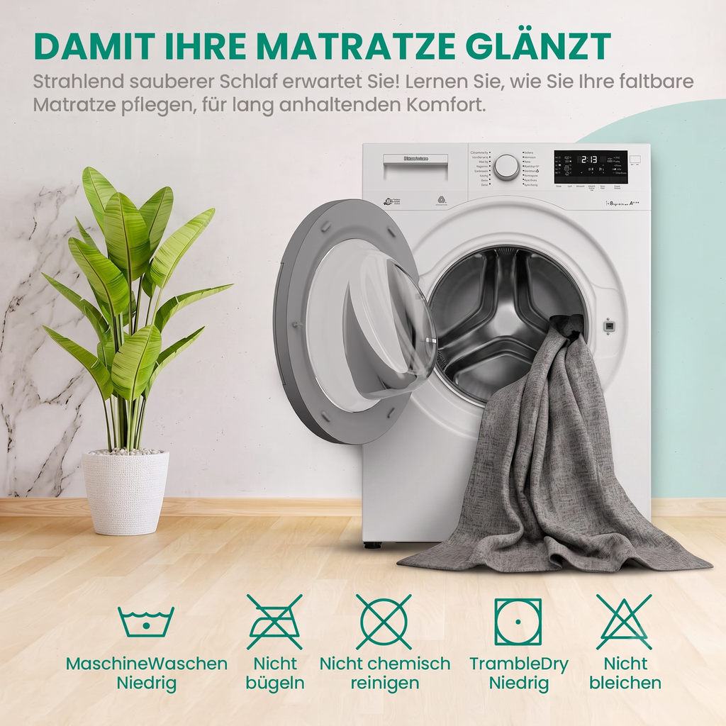 Goliez Klappmatratze 3-teilig – Gästematratze, Campingmatratze, waschbarer Bezug