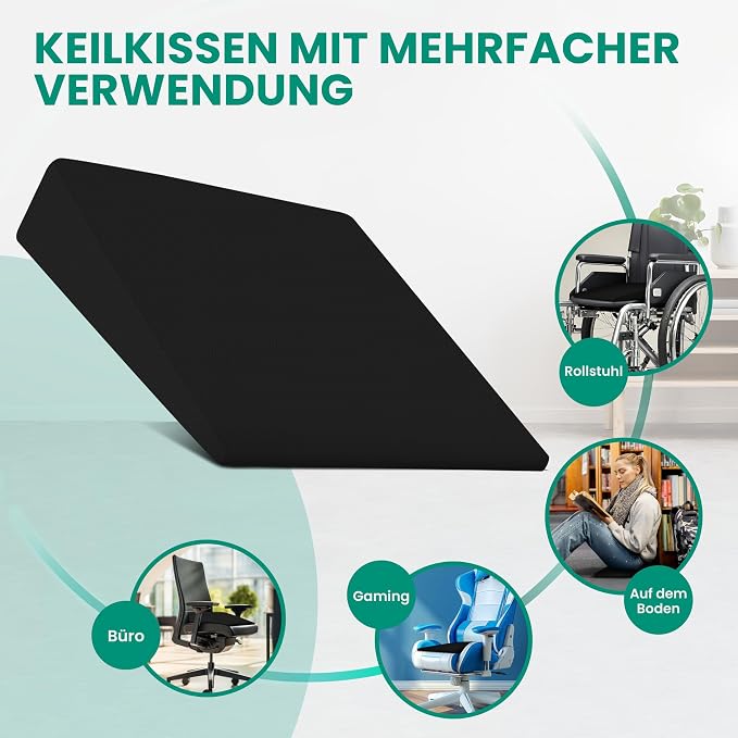 Goliez Ergonomisches Keilkissen – Sitzkissen für Bürostuhl, Auto & Zuhause | Made in Germany
