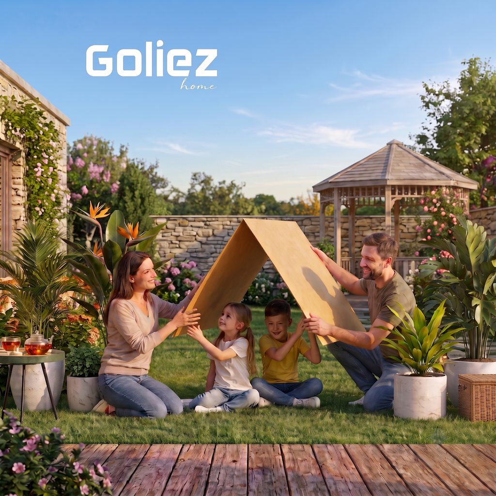 Goliez Klappmatratze 3-teilig – Gästematratze, Campingmatratze, waschbarer Bezug