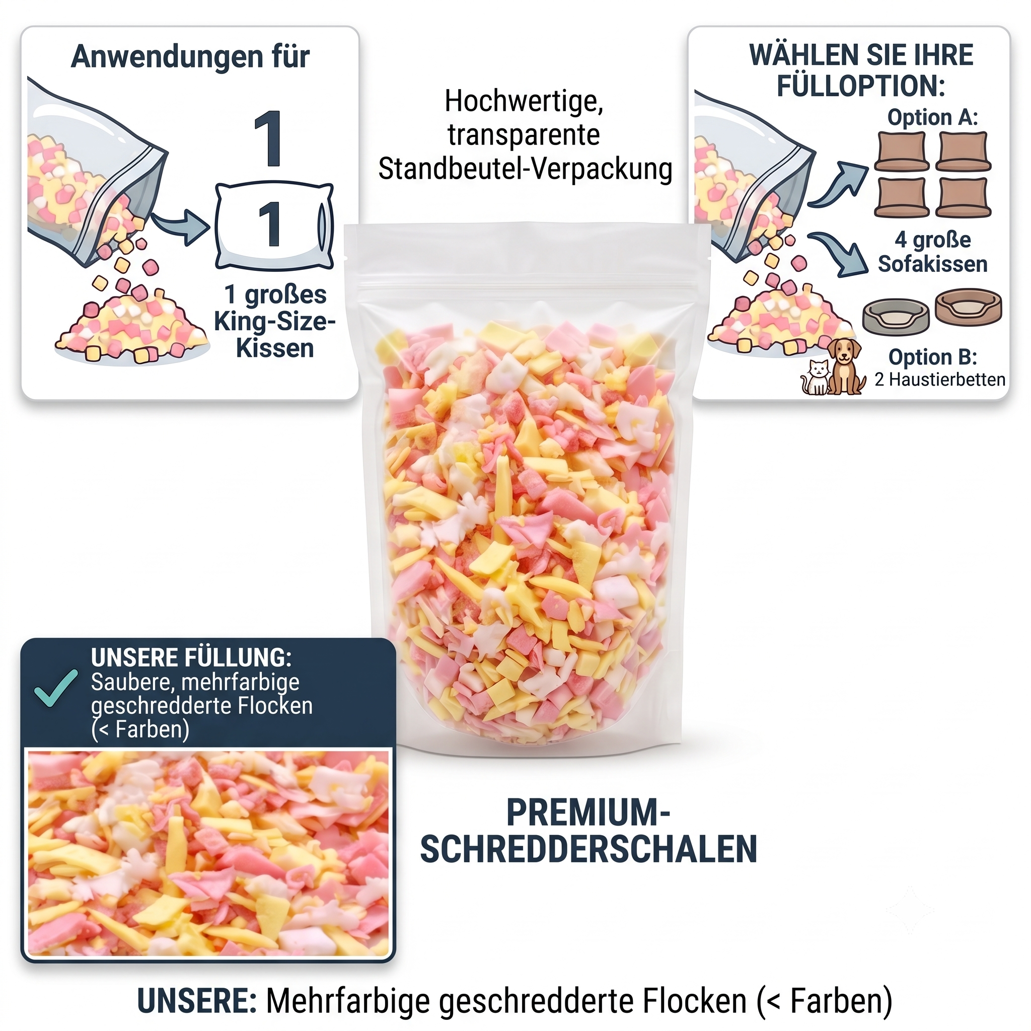 Shredded Memory Foam Filling – Bean Bag & Pillow Refill